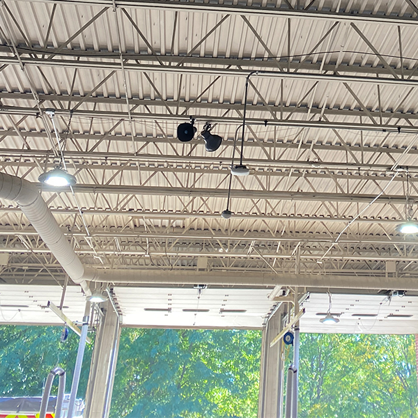 Fire station ceiling